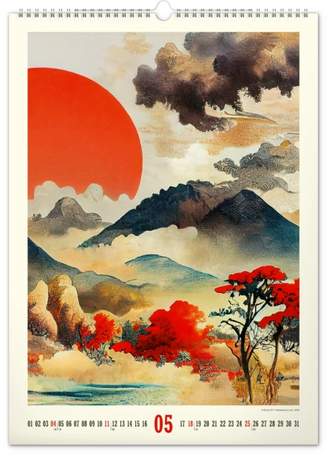 Wandkalender Japanische Kunst Vintage Poster 2025