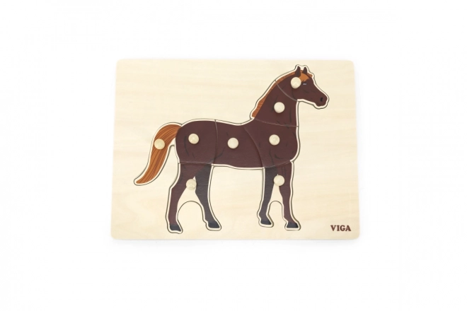 Montessori Holzpuzzle - Pferd