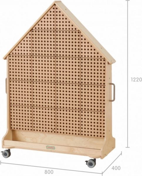 Masterkidz hölzerne frei stehende Tafel STEM in Hausform mit Zubehör