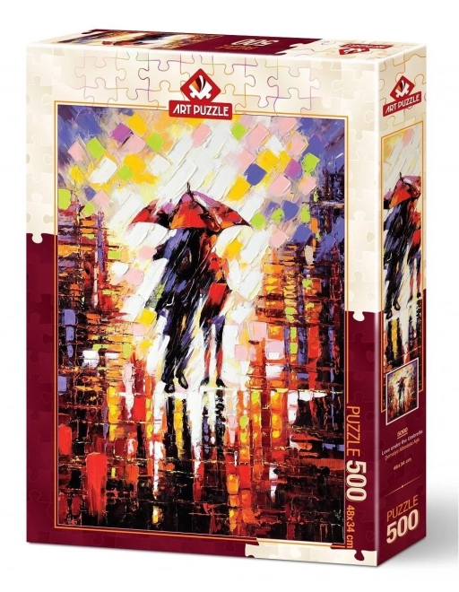 Puzzle Liebe unter dem Regenschirm 500 Teile