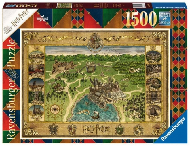 Harry Potter: Hogwarts Karte Puzzle 1500 Teile