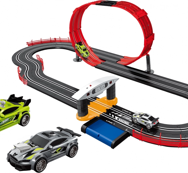 Autorennbahn mit Looping für 2 Autos