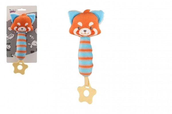 Plüschfuchs mit Quietsche und Beißring 24 cm