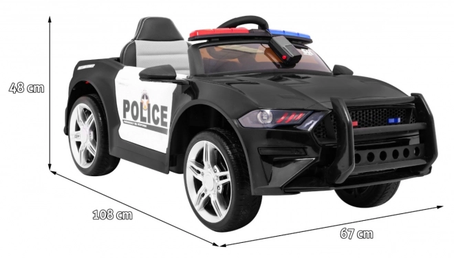 Elektrisches Kinderauto GT Sport Polizei Schwarz