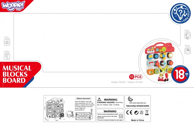 Woopie Montessori Spielbrett Bunter Aktivitätenpanel