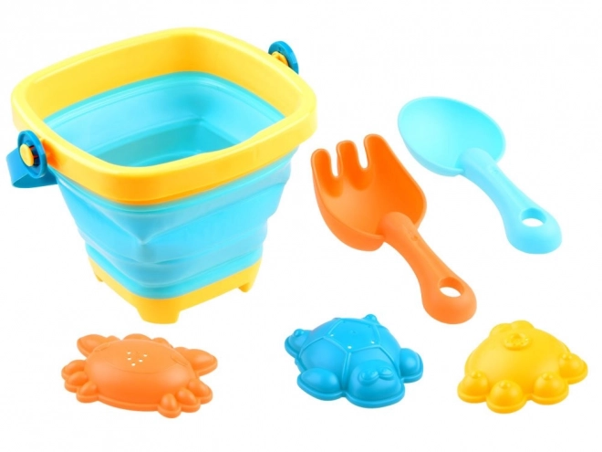 Sand- und Badespielset Eimer mit Formen