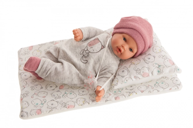 Antonio Juan 11115 KIKA - realistische Puppe mit Geräuschen und weichem Stoffkörper - 27 cm
