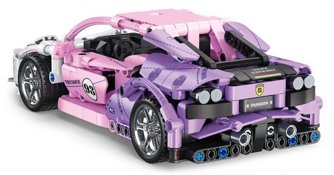 Rosa sportwagen Bausteine Set