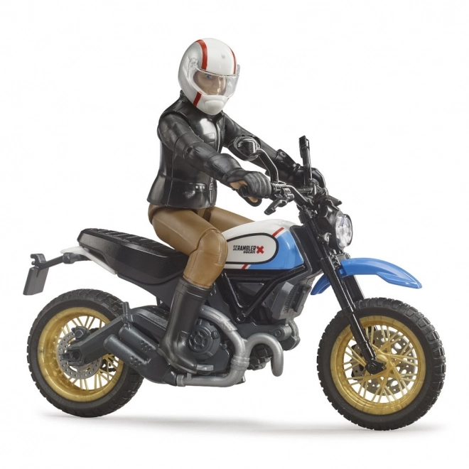 Bworld Motorrad Scrambler Ducati Café Racer mit Fahrer