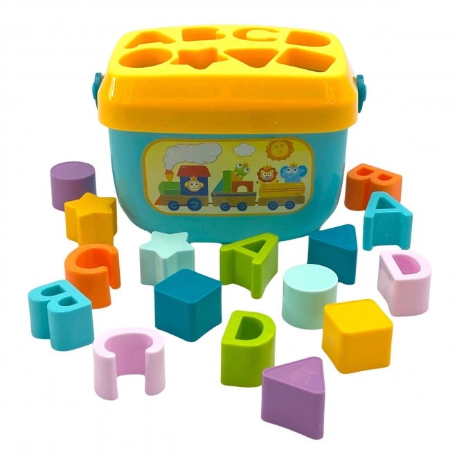 Woopie Kinder Sortierbox 2-in-1 mit Koffer und Lernalphabet