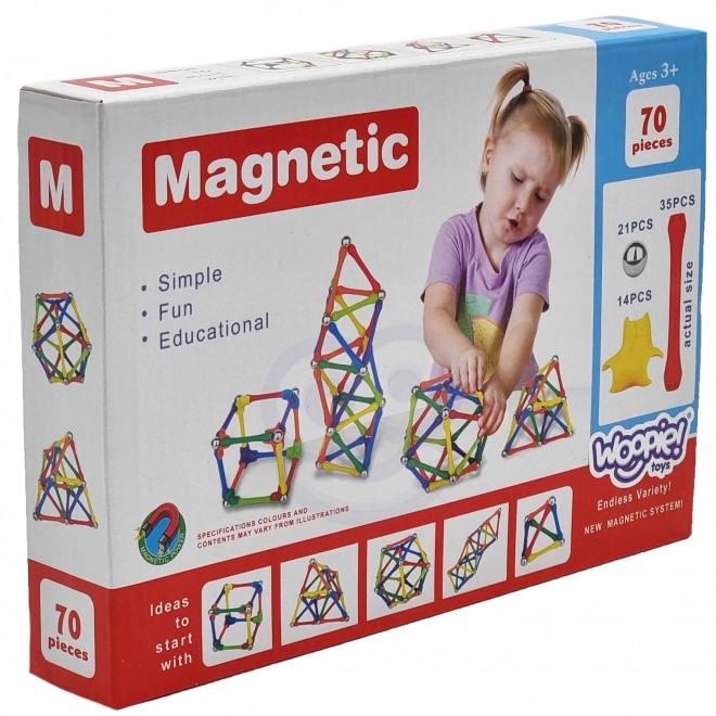 Magnetisches Baukasten Woopie mit 70 Teilen