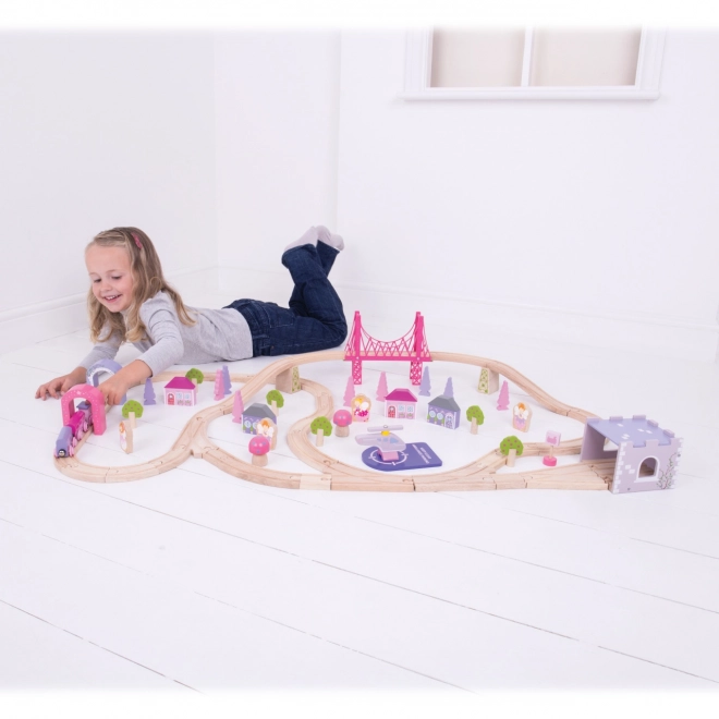 Große Holz-Prinzessin Eisenbahn Bigjigs Rail