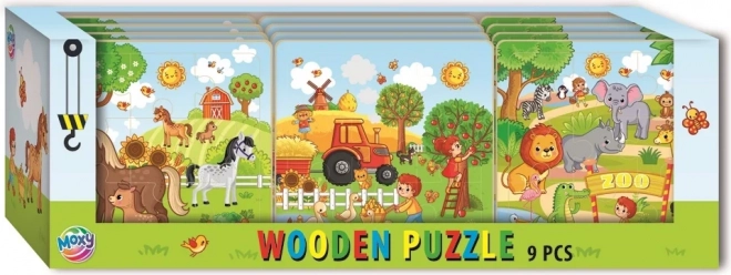 Holzpuzzle Zoo 9 Teile