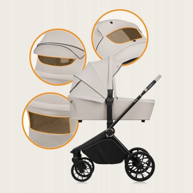 Lionelo kombinierter Kinderwagen Mika Plus 3v1 Beige