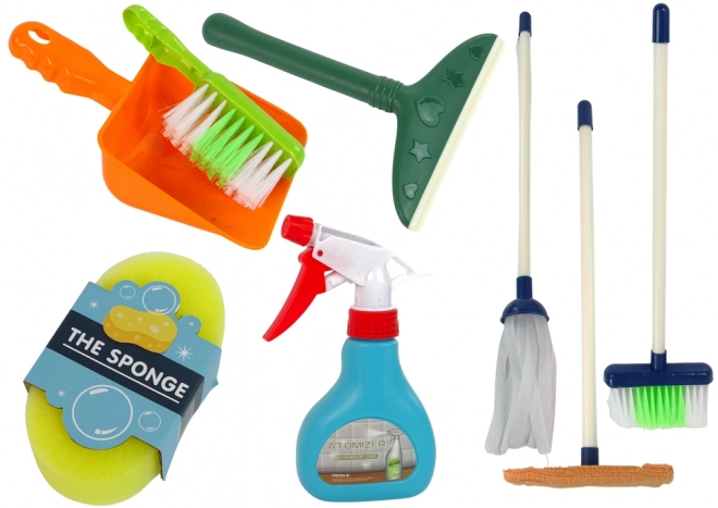 Reinigungsset 11-teilig für die Haushaltsreinigung Mop Besen Eimer