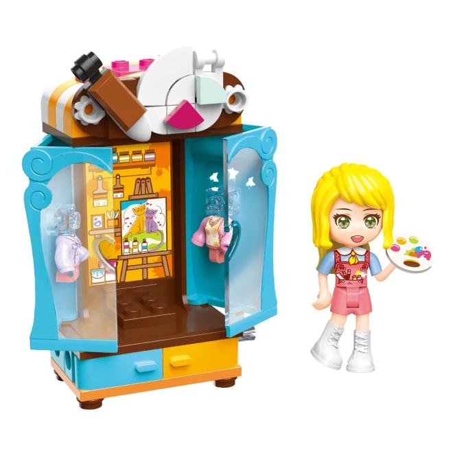 Minifigur der Malerin mit Palette