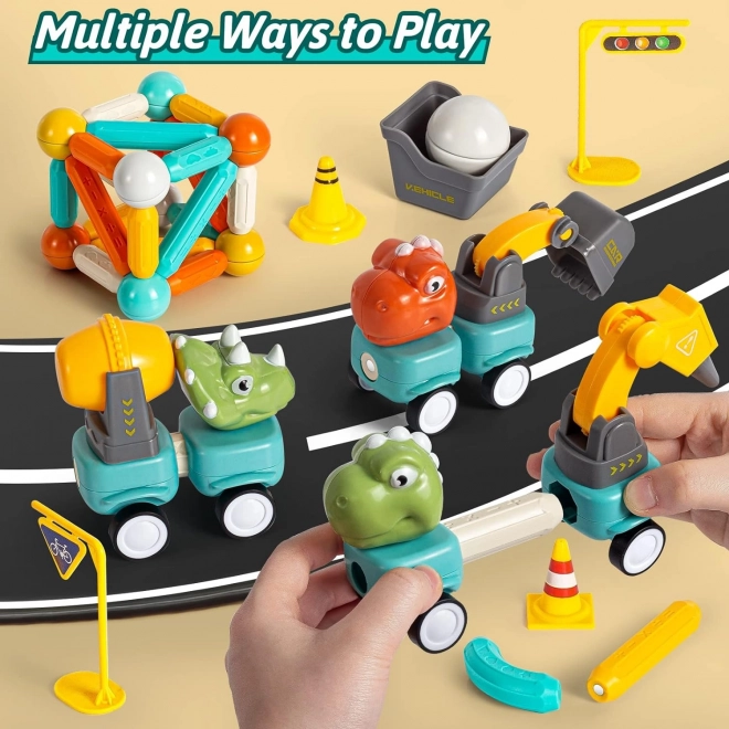 Magnetische Konstruktionsspielzeug Dinosaurier Set