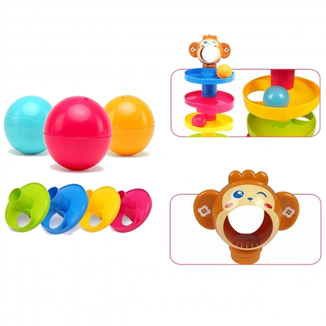 Woopie Kugelbahn Spiralset mit 3 Kugeln
