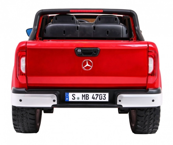 Mercedes Benz X-Klasse für Kinder Roter Lack + Fernbedienung + 4x4 + MP4 + Gepäckträger + EVA