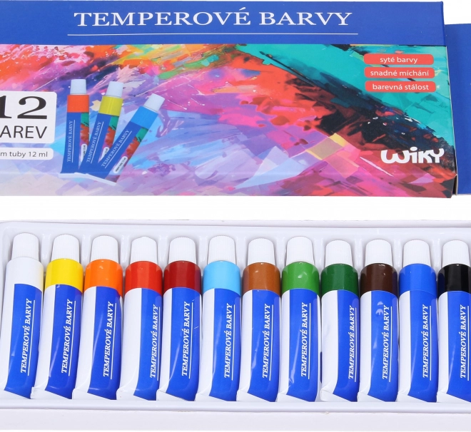 Tempera-Farben Metalletui 12×12 ml