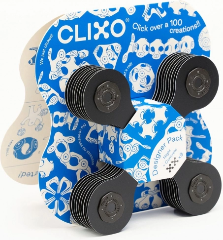 Magnetisches Konstruktionsspielzeug Designer Pack Clixo Schwarz