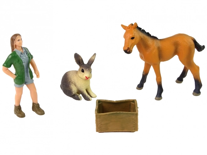 Figurenset Helles Pferd Tiere