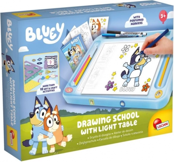BLUEY Leucht-Zeichentisch A4 mit Schablonen