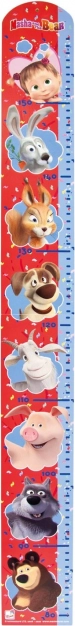 Bino Mascha und der Bär Holz-Kindermaßstab rot-blau