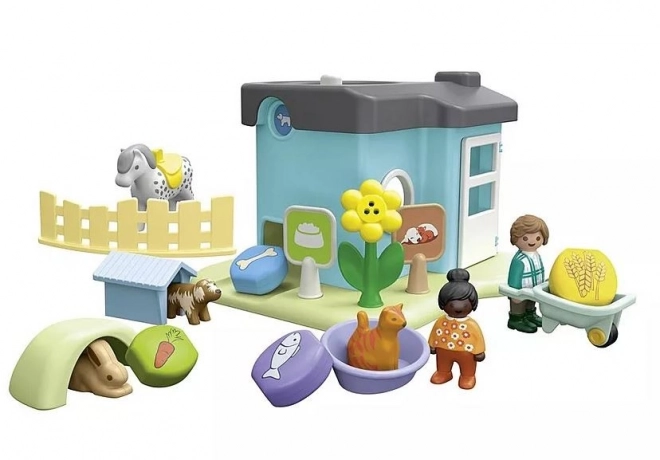 Junior Spielfiguren-Set Tierhotel mit Futterspender