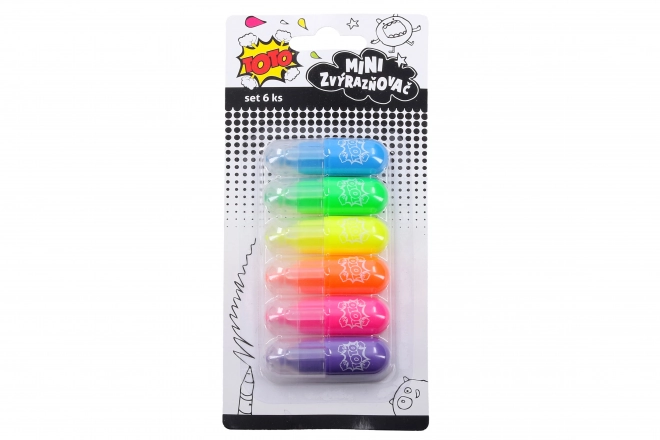 Mini-Textmarker Set 6-teilig