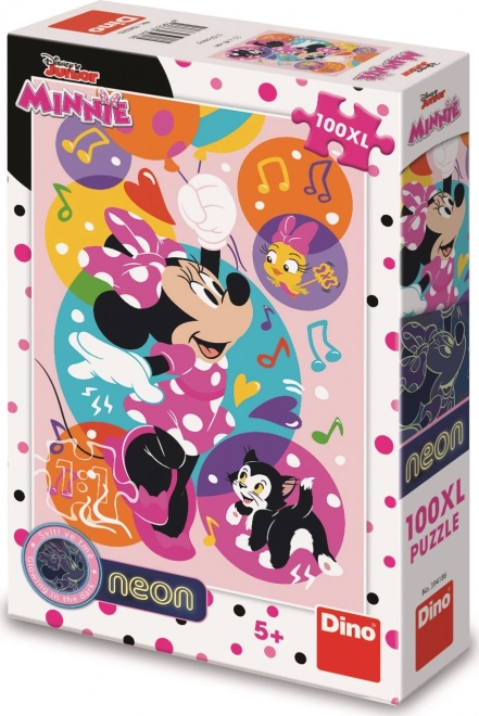 Leuchtendes Puzzle Minnie und Ballons XL 100 Teile