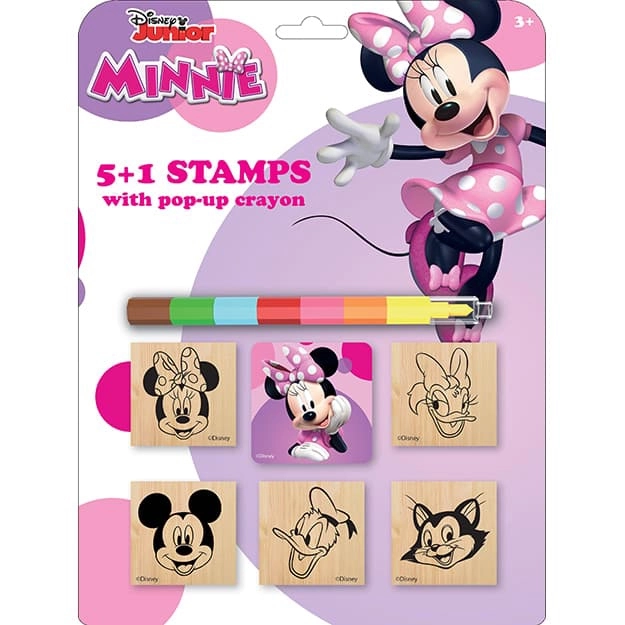 Stempelset mit Wachsmalstift und MINNIE Motiv