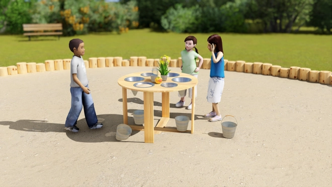 Klassischer welt edu pädagogischer gartentisch mit 6 funktionen