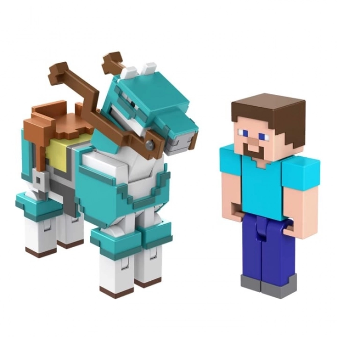 Minecraft Figur Steve und Pferd