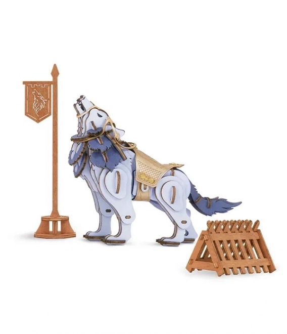 3D Holzpuzzle Krieger Wolf