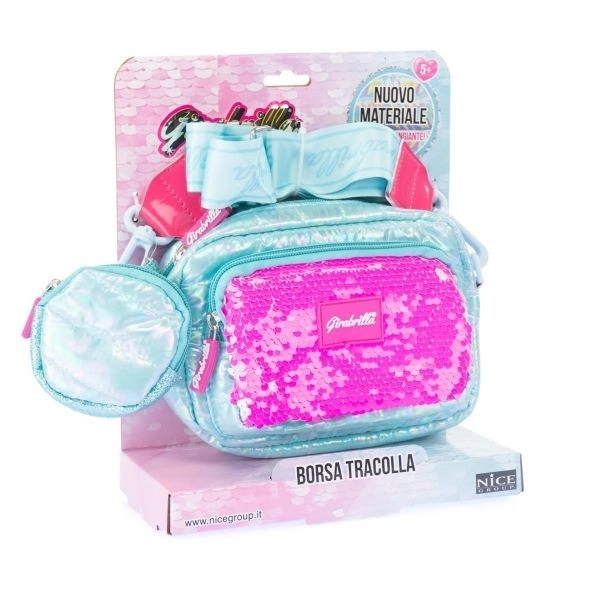 Girabrilla Blaue Glitzertasche