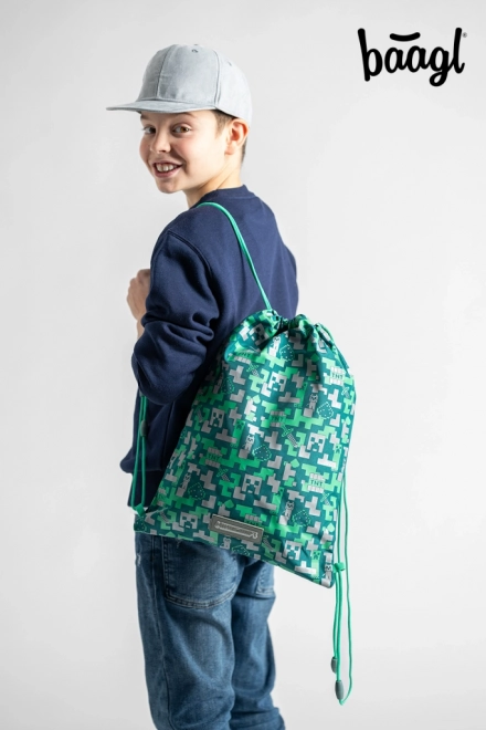 Minecraft Rucksack Silver Creeper