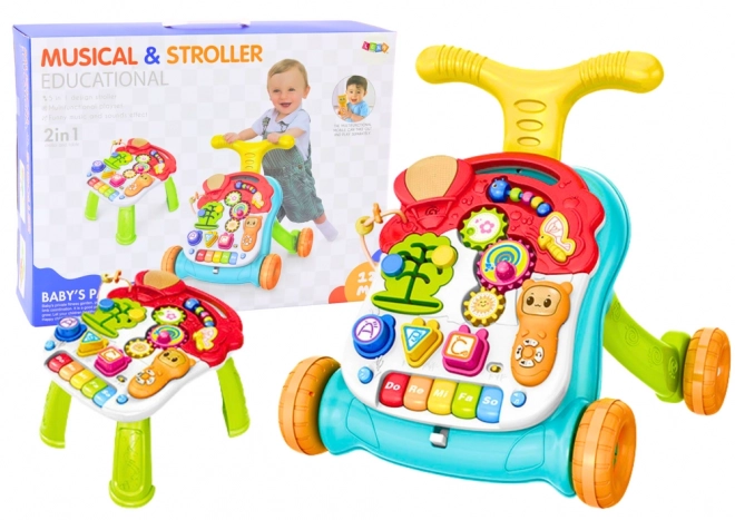 Interaktiver Lern- und Spieltisch 2-in-1 mit Licht und Ton