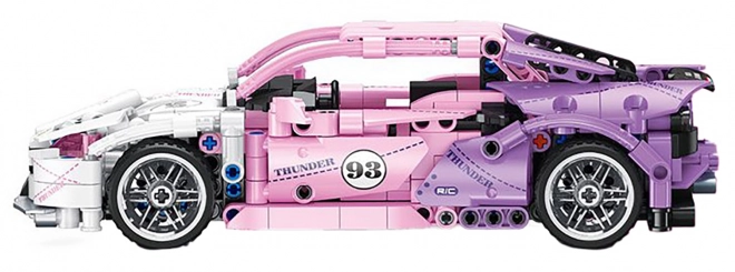 Rosa sportwagen Bausteine Set