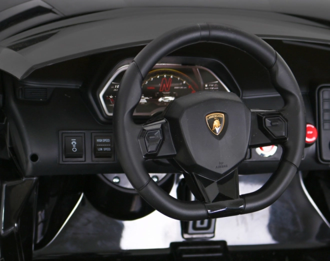 Lamborghini SVJ DRIFT pro 2 Kinder schwarz + Drift-Funktion + Fernbedienung + MP3 LED + langsamer Start