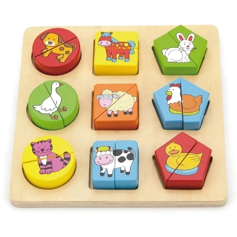 Viga Holzpuzzle Tiere