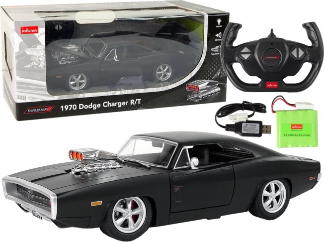 Ferngesteuertes Auto Dodge Charger 1:16 Schwarz