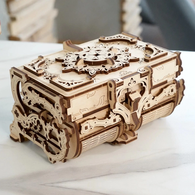 Ugears Mechanische 3D-Holzpuzzle Schmuckkästchen