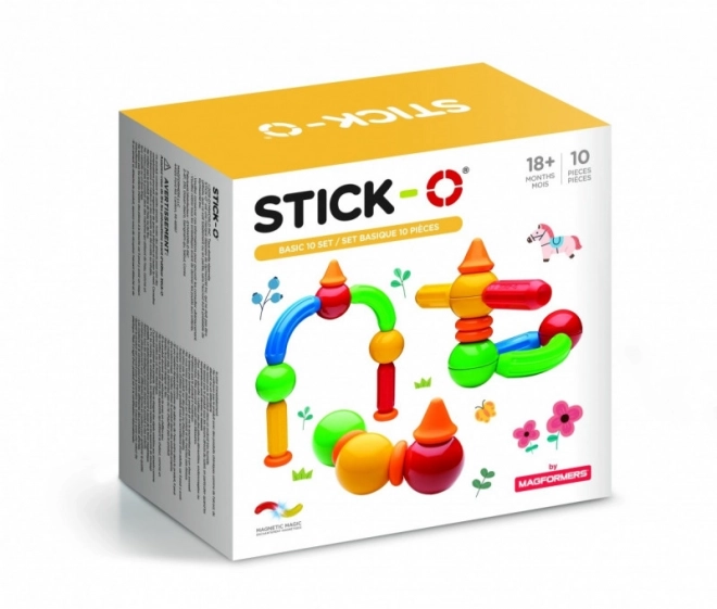 Stick-O Basis 10-teiliges Magnetbauset