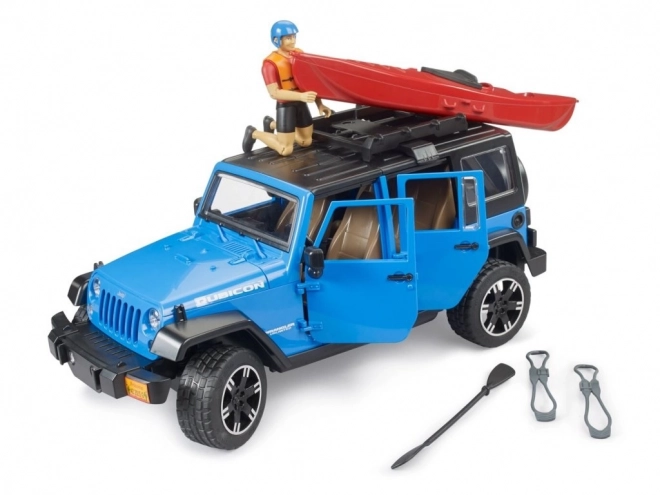 Bruder Jeep Wrangler Rubicon mit Kajak und Figur