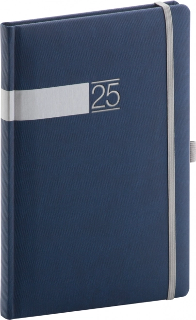 Notique Wochenkalender Twill 2025 Blau-Silber