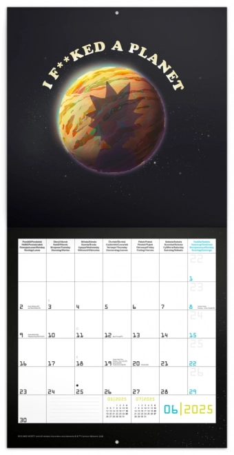 Rick und Morty Notizkalender 2025