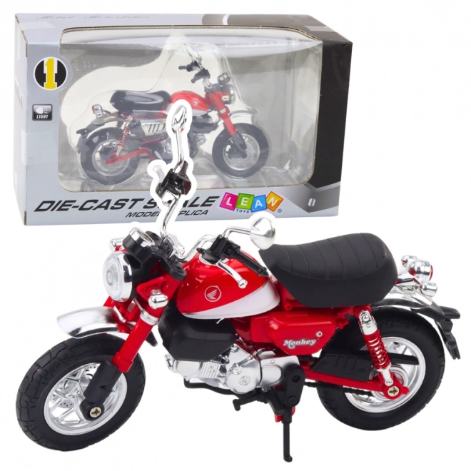 Klassisches Retro-Metallmotorrad Rot 1:12