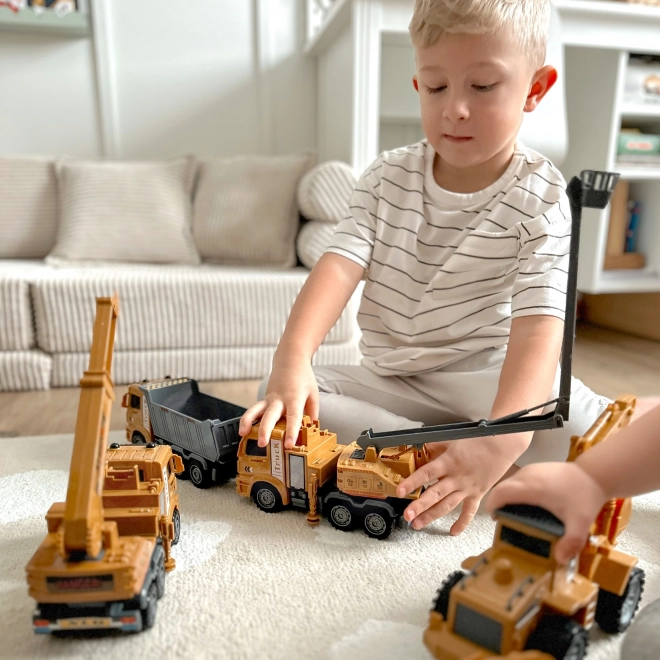 Großes Set Baufahrzeuge 6-in-1