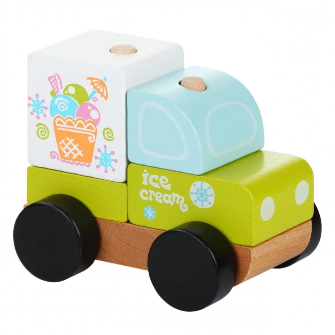 Zmrzlinenwagen Holzpuzzle für Kinder